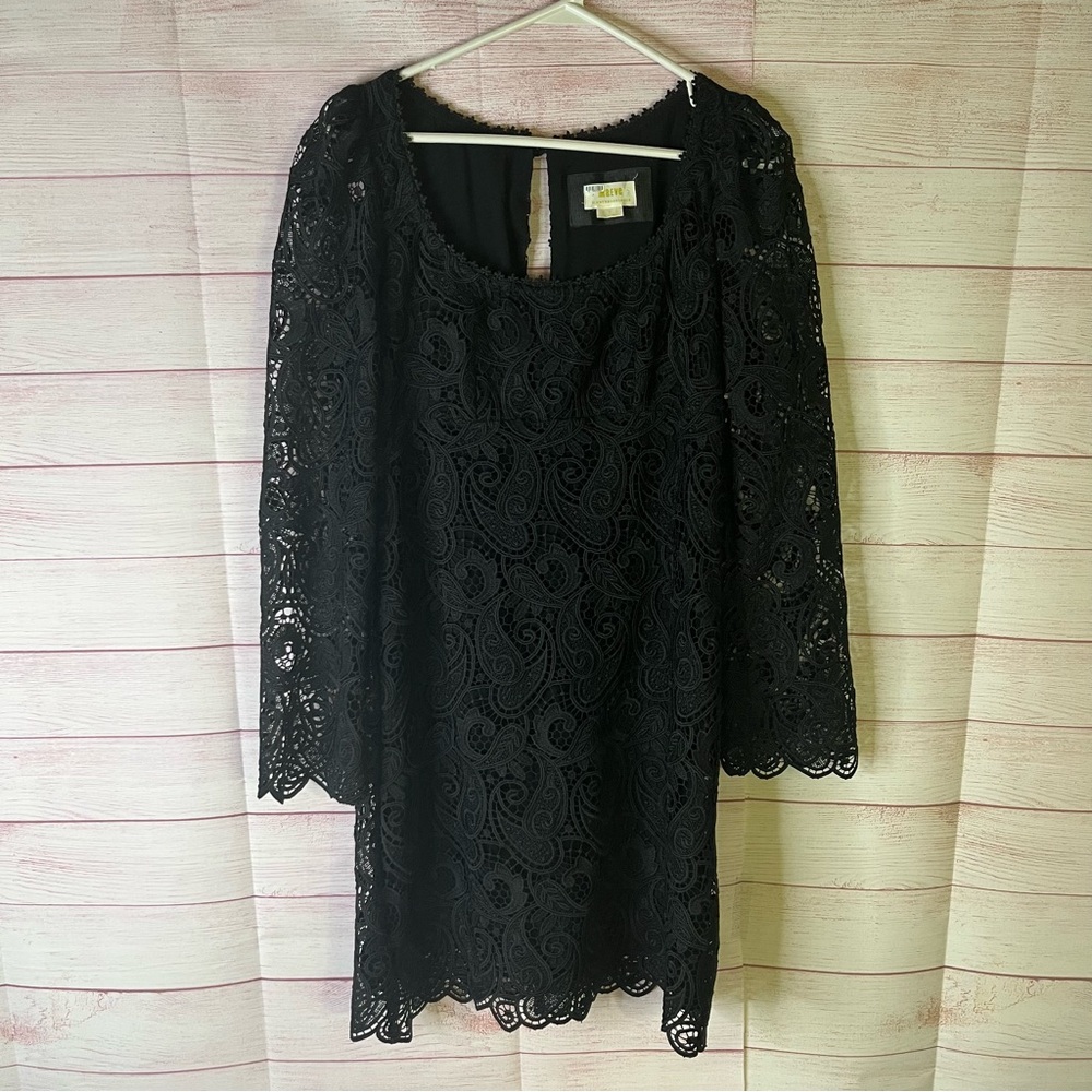 Maeve by Anthropologie Black Lace‎ Embroidered Dress Size 4